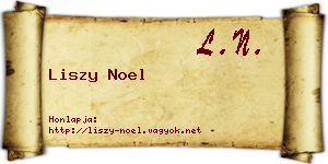 Liszy Noel névjegykártya